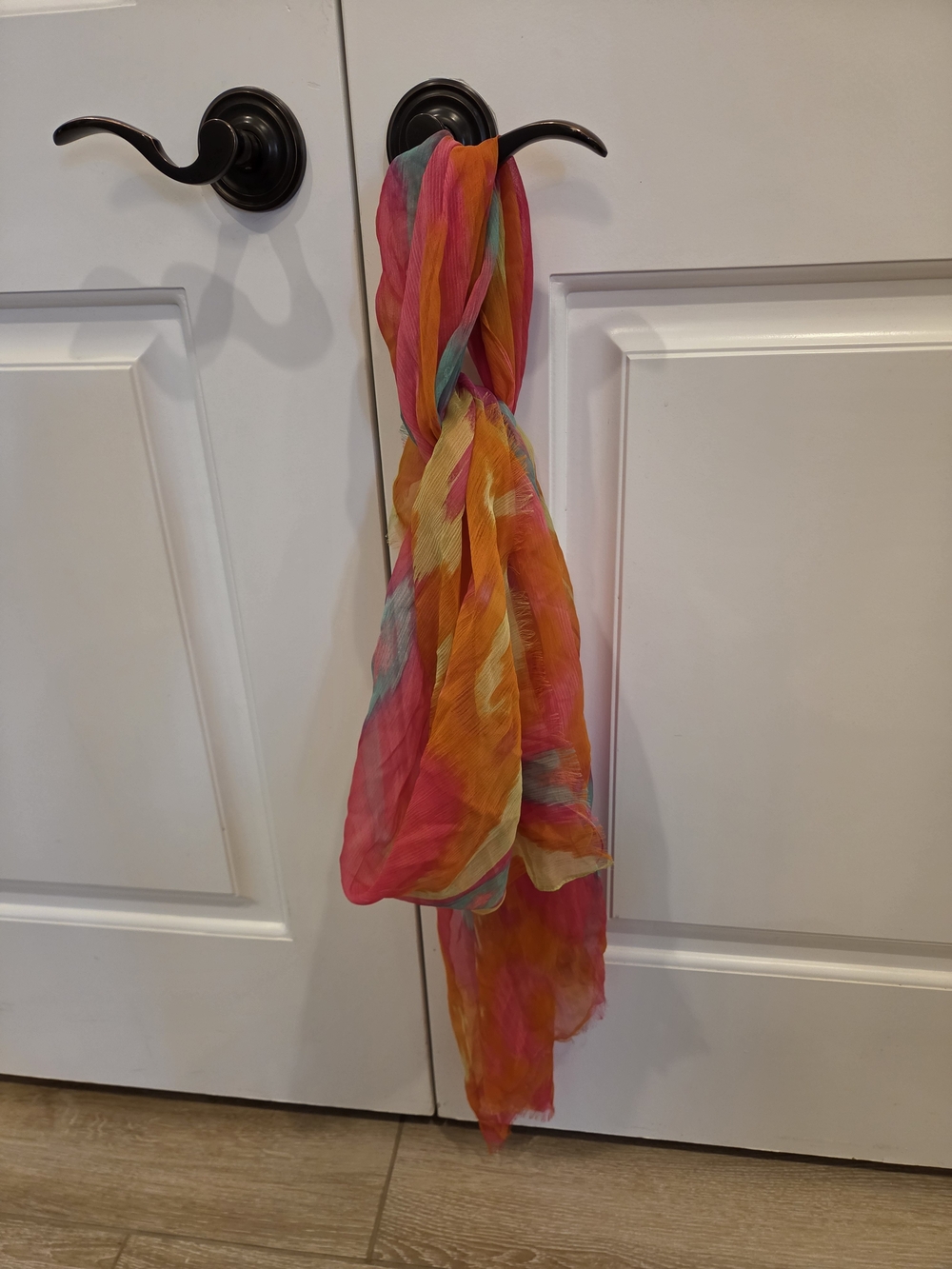 Ralph Lauren Multicolor Pink, Orange & Yellow Lightweight Scarf